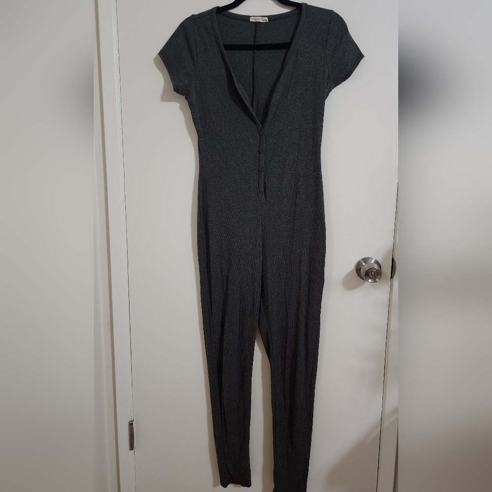 Gray & Black Jumpsuits